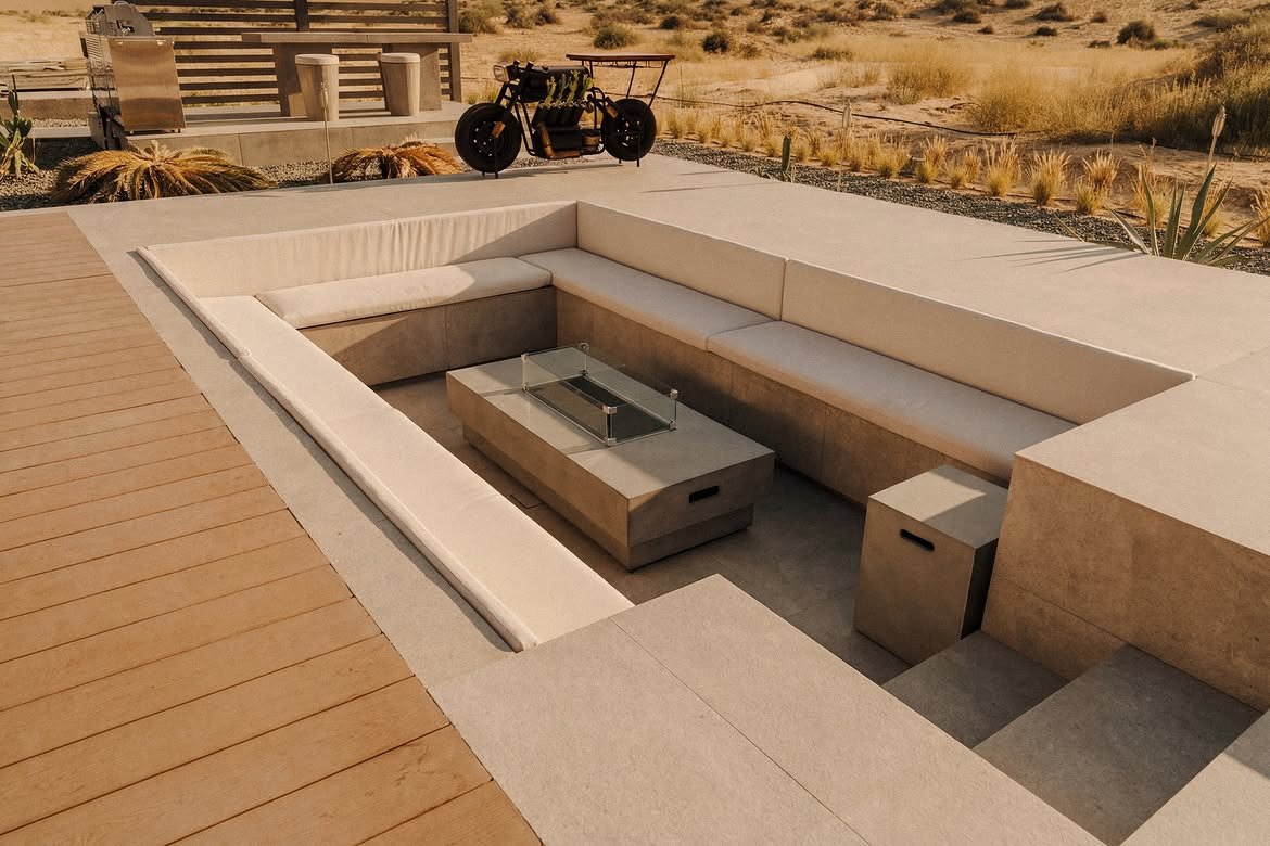 Sunken fire pit
