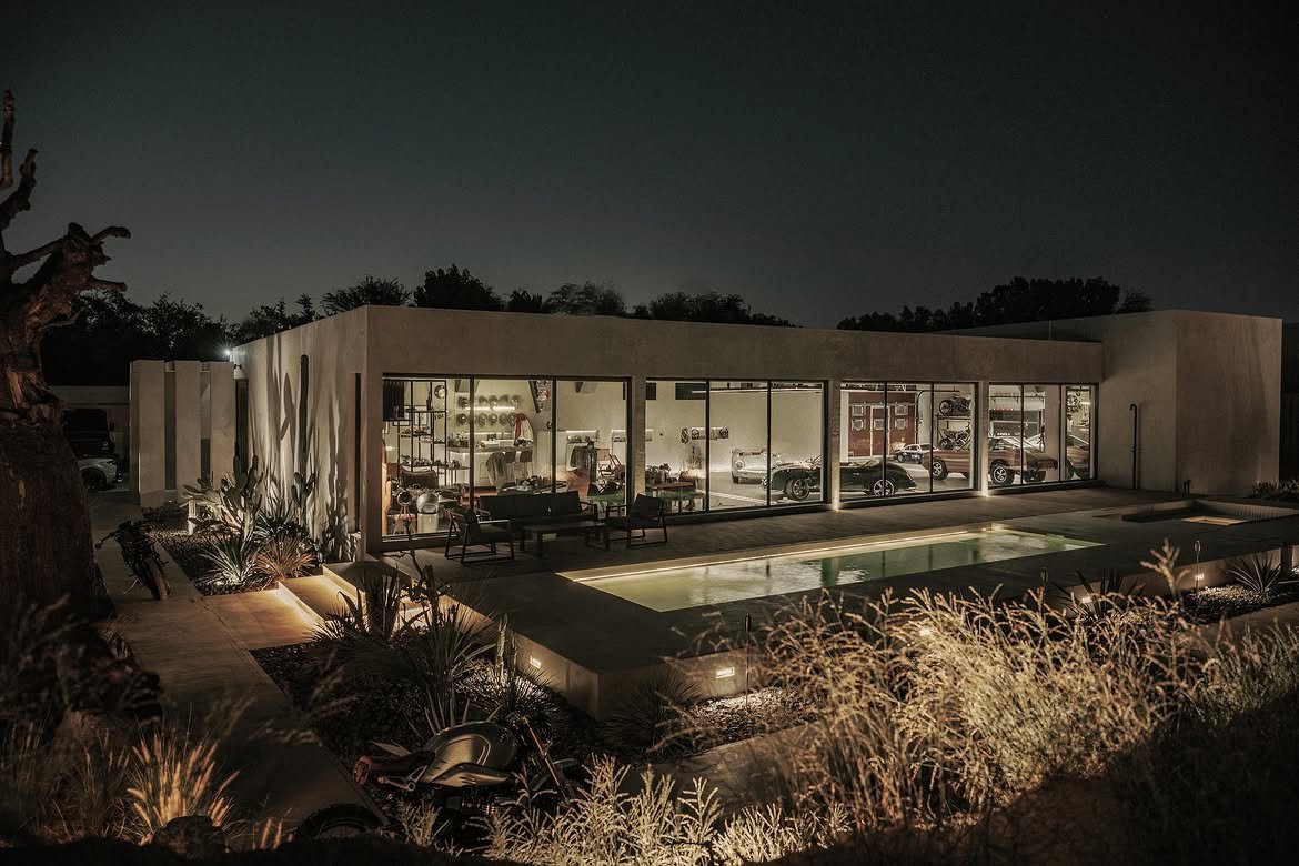 The courtyard after dark