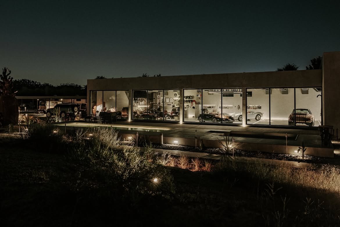 The showroom at night